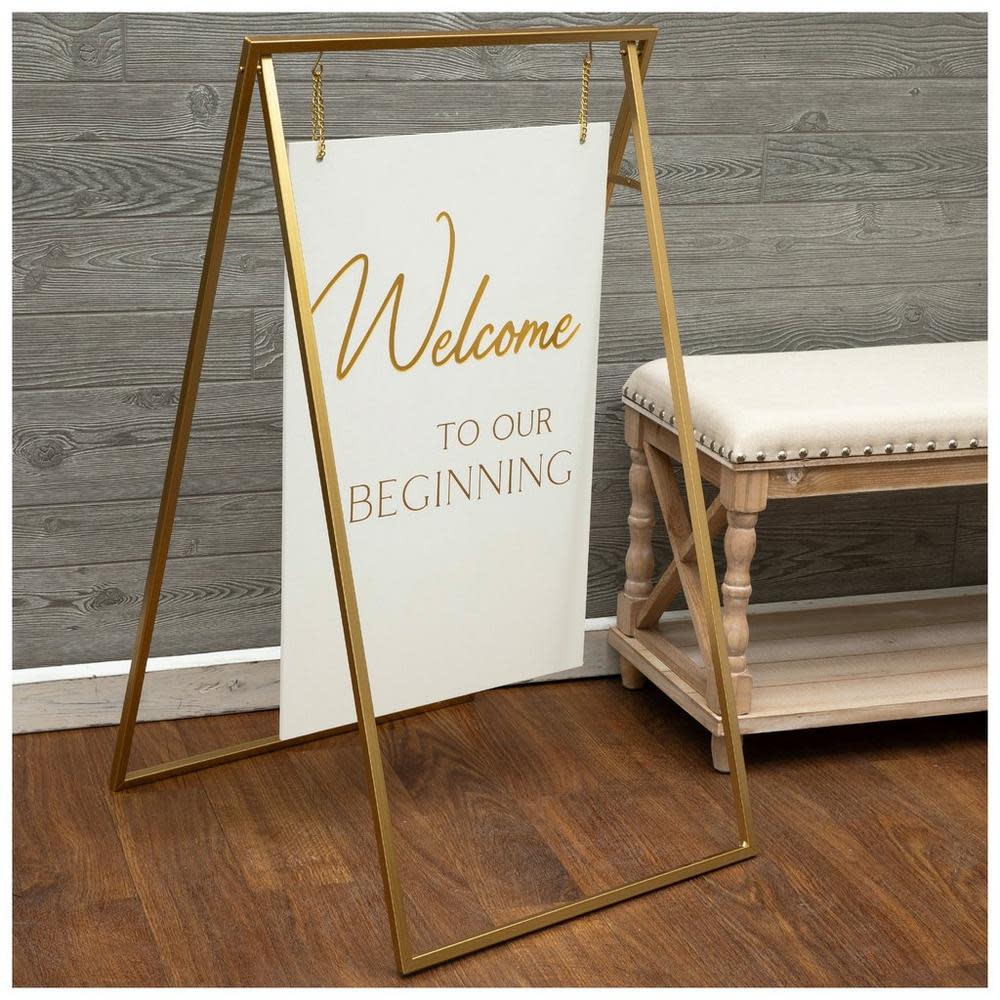 Gold Welcome Sign